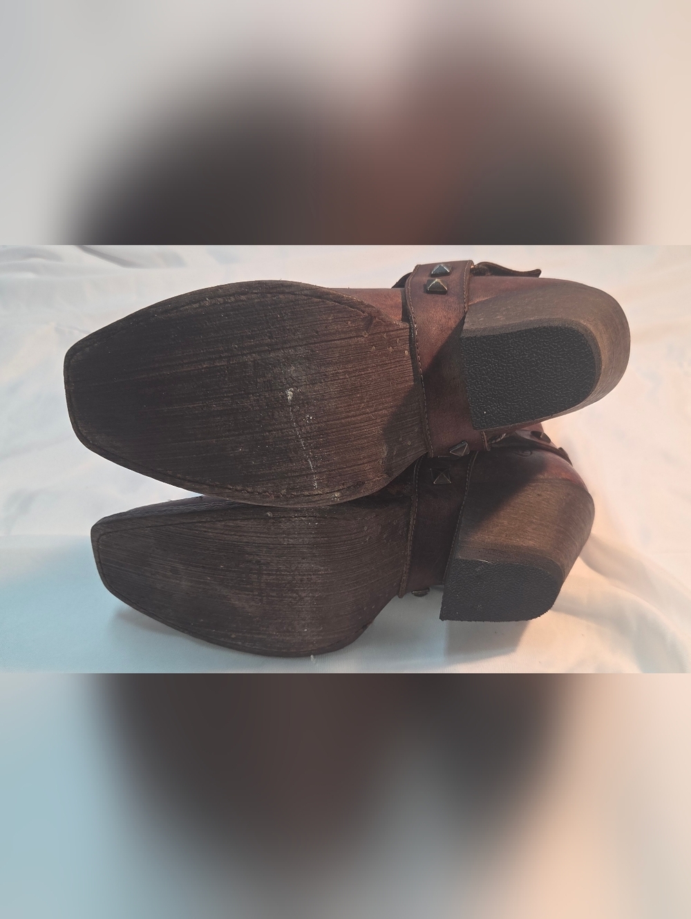 Ariat Rowan Harness Western Brown Leather Boots Womens Sz 7 Square Toe 10021659 - Picture 5 of 7
